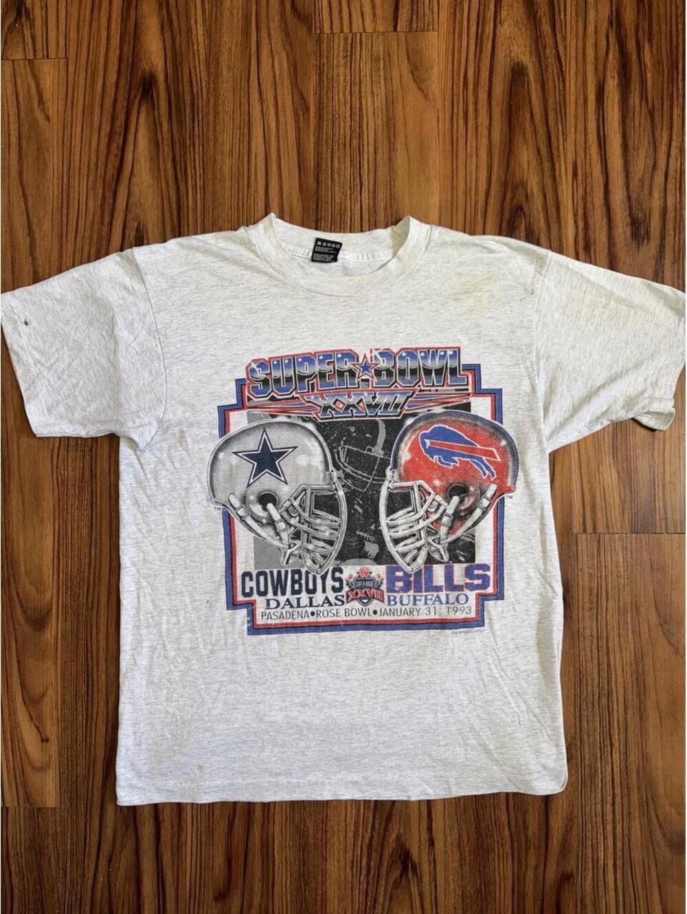 Vintage 1993 Super Bowl XXVII Cowboys vs Bills T-Shirt – Size Large